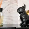 Deko Figur Sitting Angel Dog Gold-Schwarz
