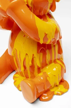 Deko Figur Sitting Gelato Bear Orange 37cm