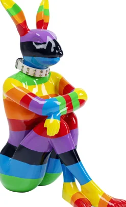 Deko Figur Sitting Rabbit Rainbow 80