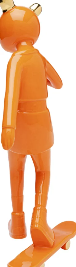 Deko Figur Skating Astronaut Orange 33cm