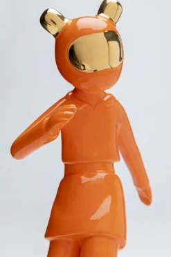 Deko Figur Skating Astronaut Orange 33cm