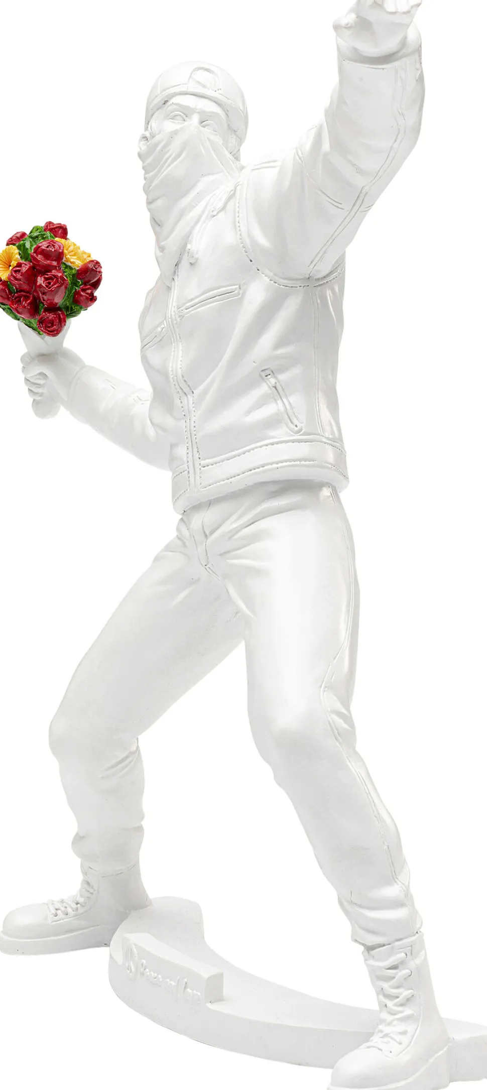 Deko Figur Street Art Bouquet Weiß 27cm