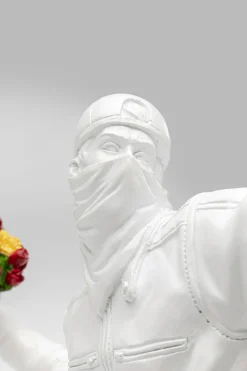 Deko Figur Street Art Bouquet Weiß 27cm