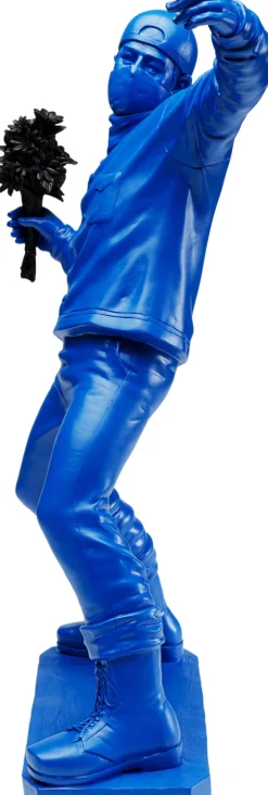 Deko Figur Street Art Bouquet Blau 67cm