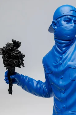 Deko Figur Street Art Bouquet Blau 67cm