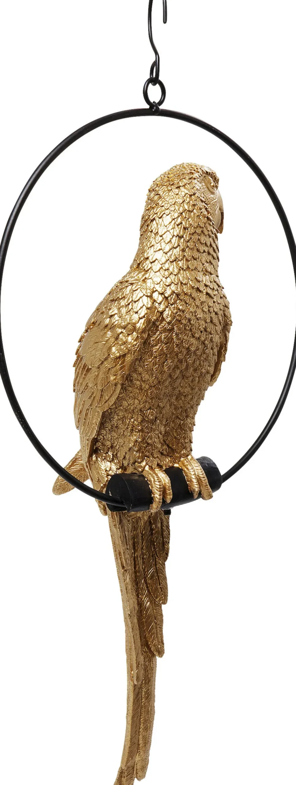 Deko Figur Swinging Parrot Gold