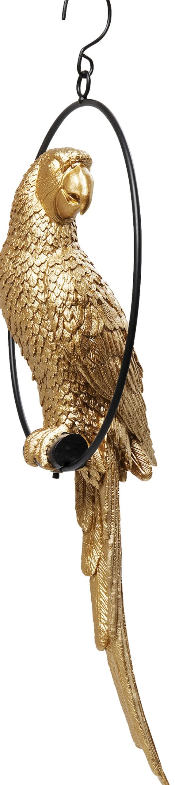 Deko Figur Swinging Parrot Gold