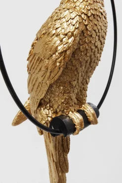 Deko Figur Swinging Parrot Gold