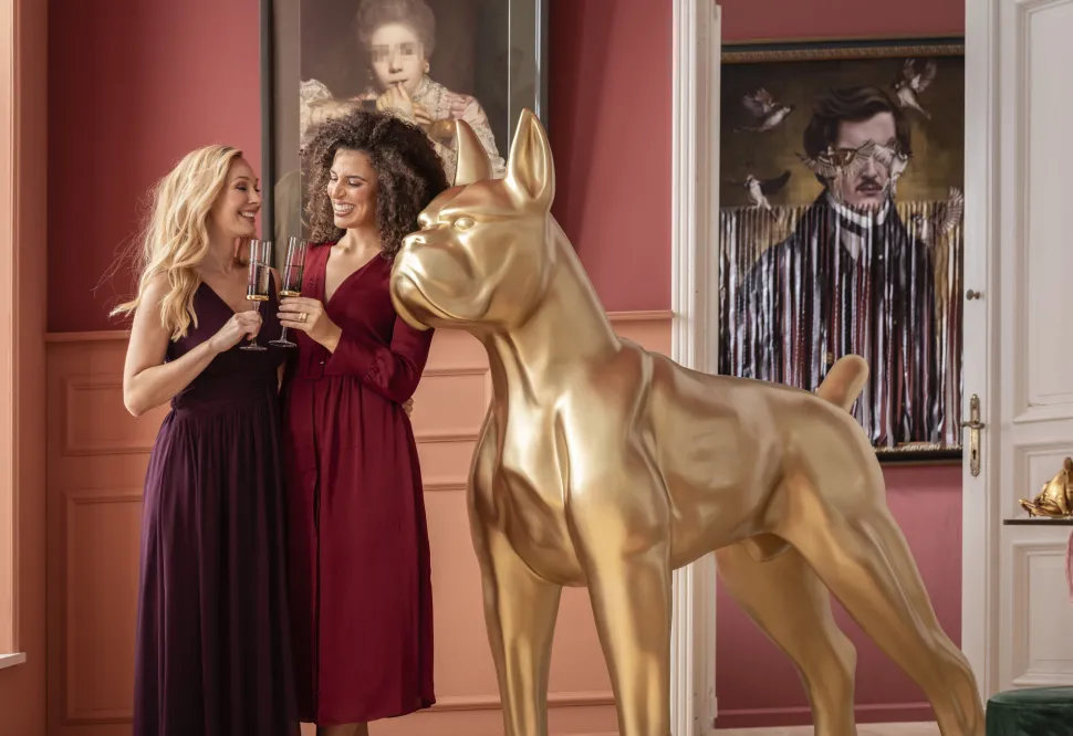 Deko Figur Toto XL Gold 180cm