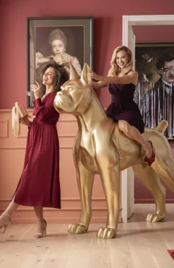 Deko Figur Toto XL Gold 180cm