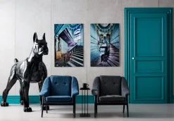 Deko Figur Toto XL Schwarz 180cm