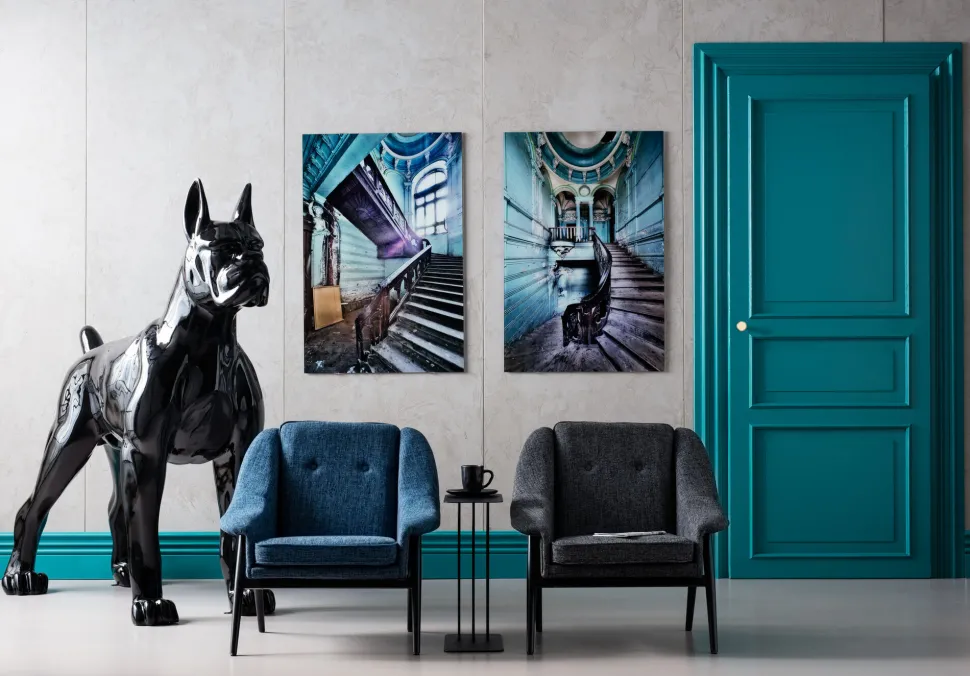 Deko Figur Toto XL Schwarz 180cm