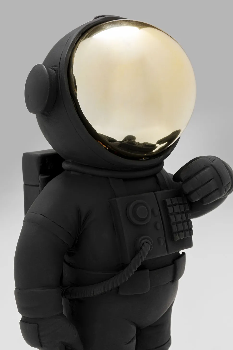 Deko Figur Welcome Astronaut Schwarz 27cm