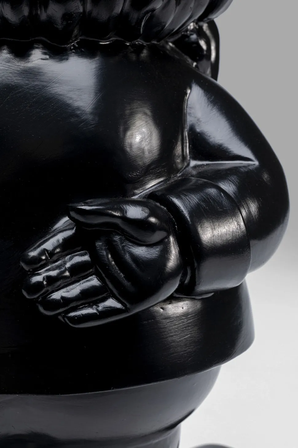 Deko Figur Zwerg Standing Schwarz Gold 46cm