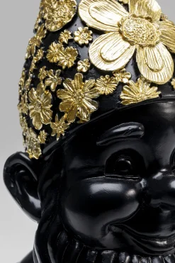 Deko Figur Zwerg Standing Schwarz Gold 30cm