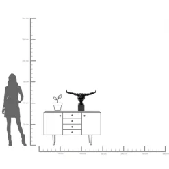 Deko Objekt Athlet Schwarz 75cm