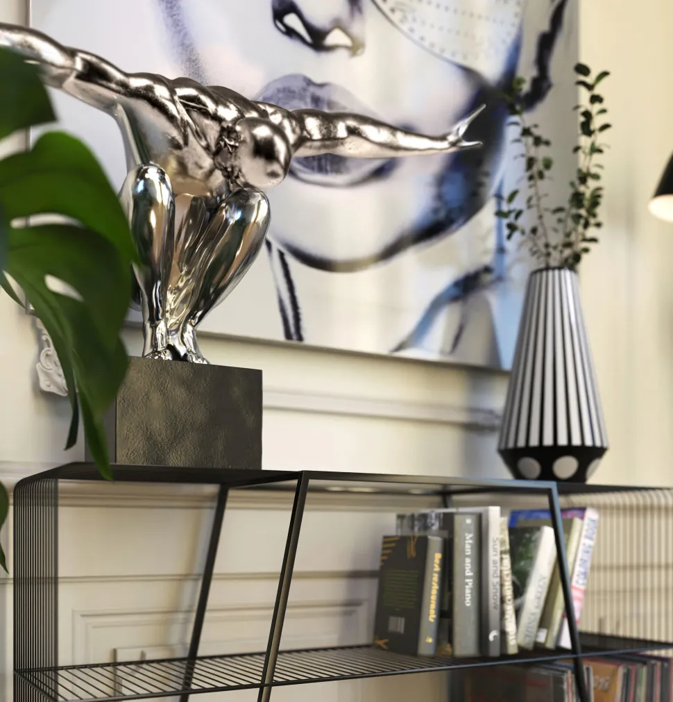 Deko Objekt Athlete XL Silber