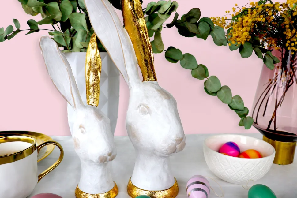 Deko Objekt Bunny Gold 30cm