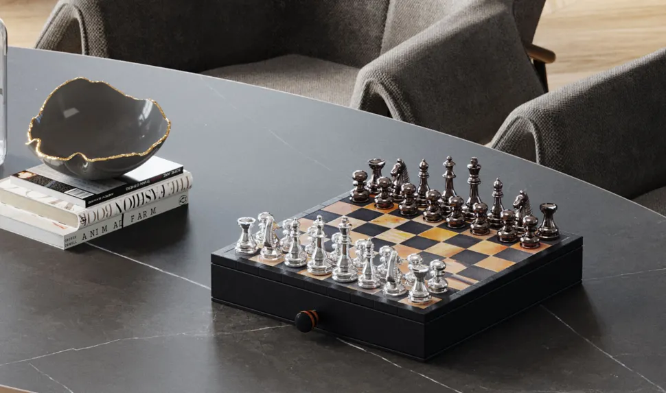 Deko Objekt Chess Antique 36x33cm