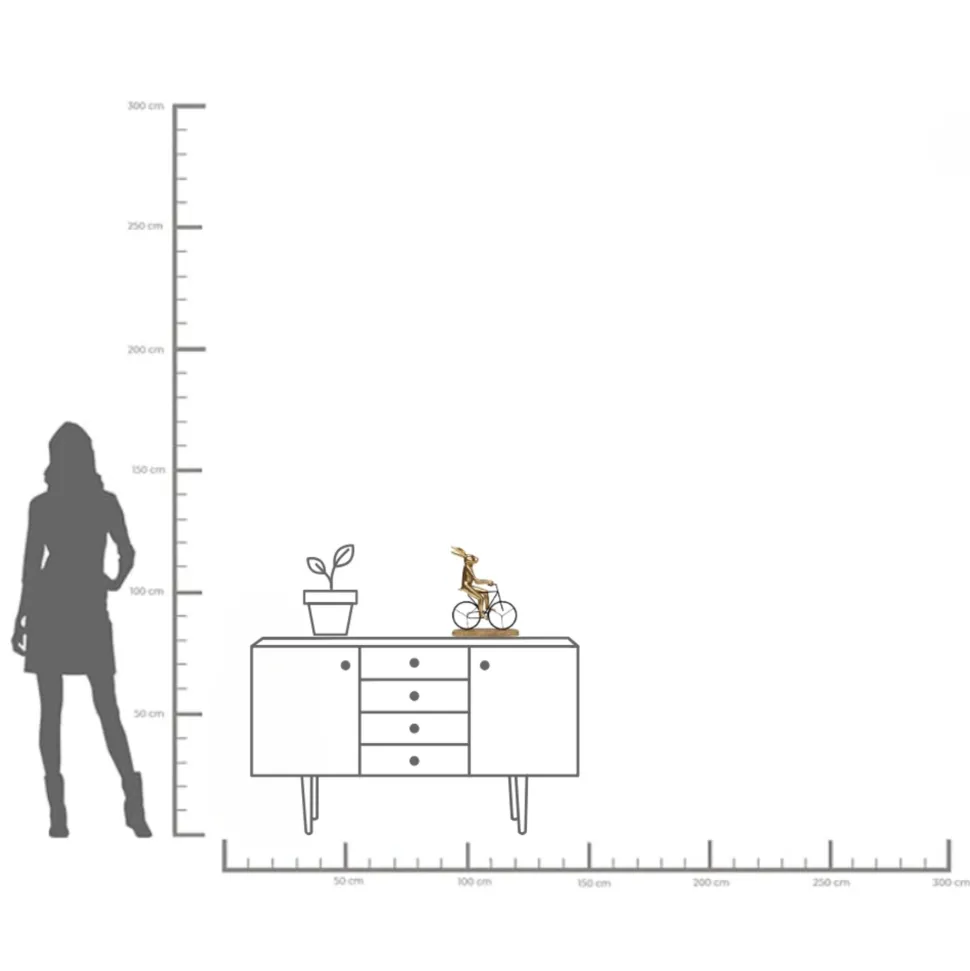 Deko Objekt Cyclist Rabbit 39cm