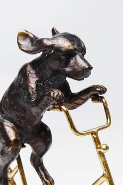 Deko Objekt Dog With Bicycle 44cm