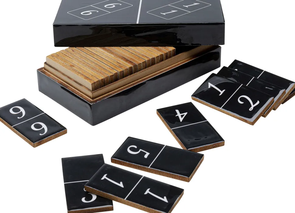 Deko Objekt Domino Schwarz 24x7cm