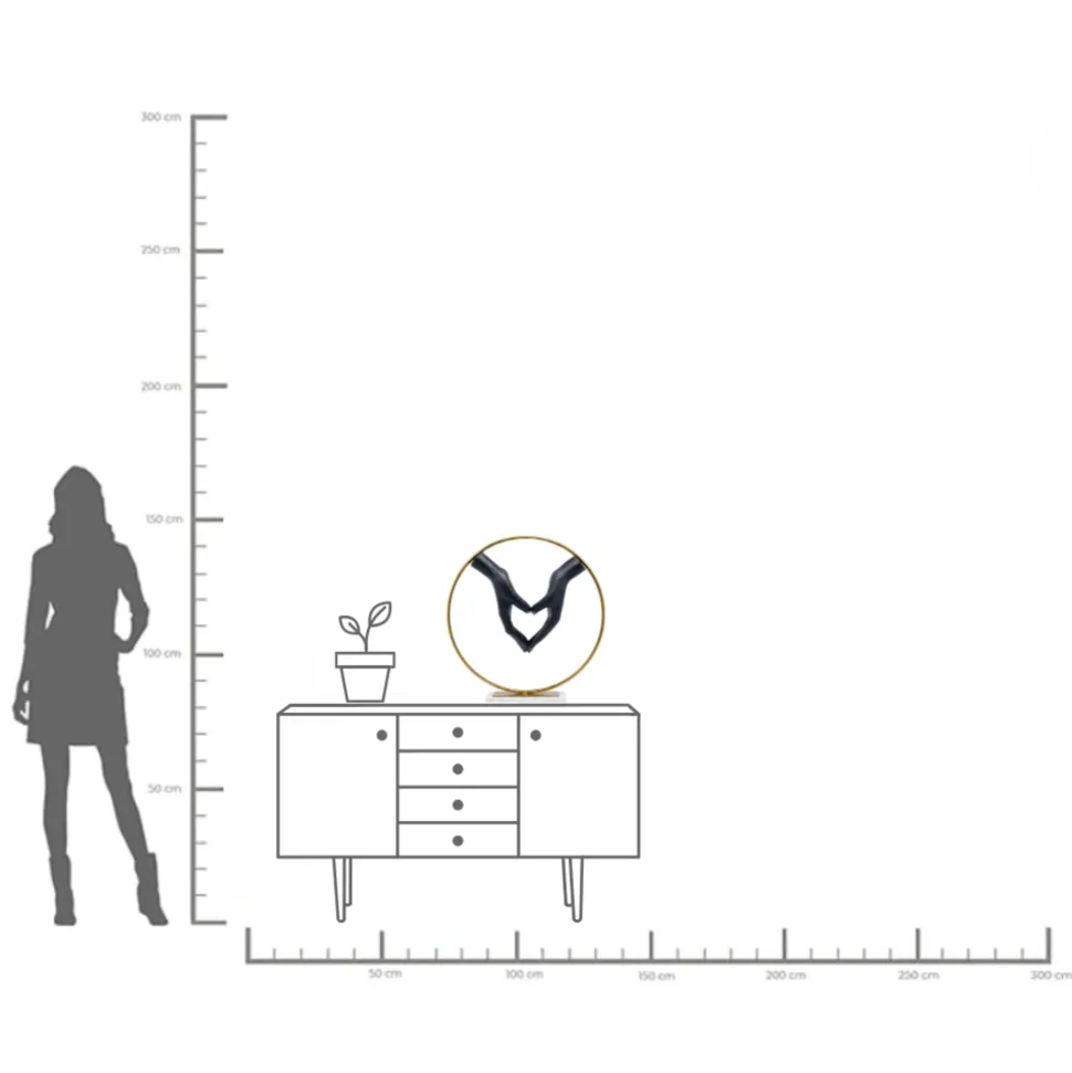 Deko Objekt Elements Heart Hand 62cm