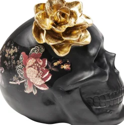 Deko Objekt Flower Skull 22cm