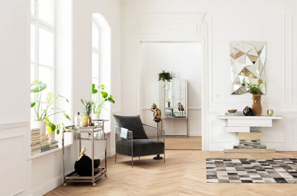 Deko Objekt Flower Skull 22cm