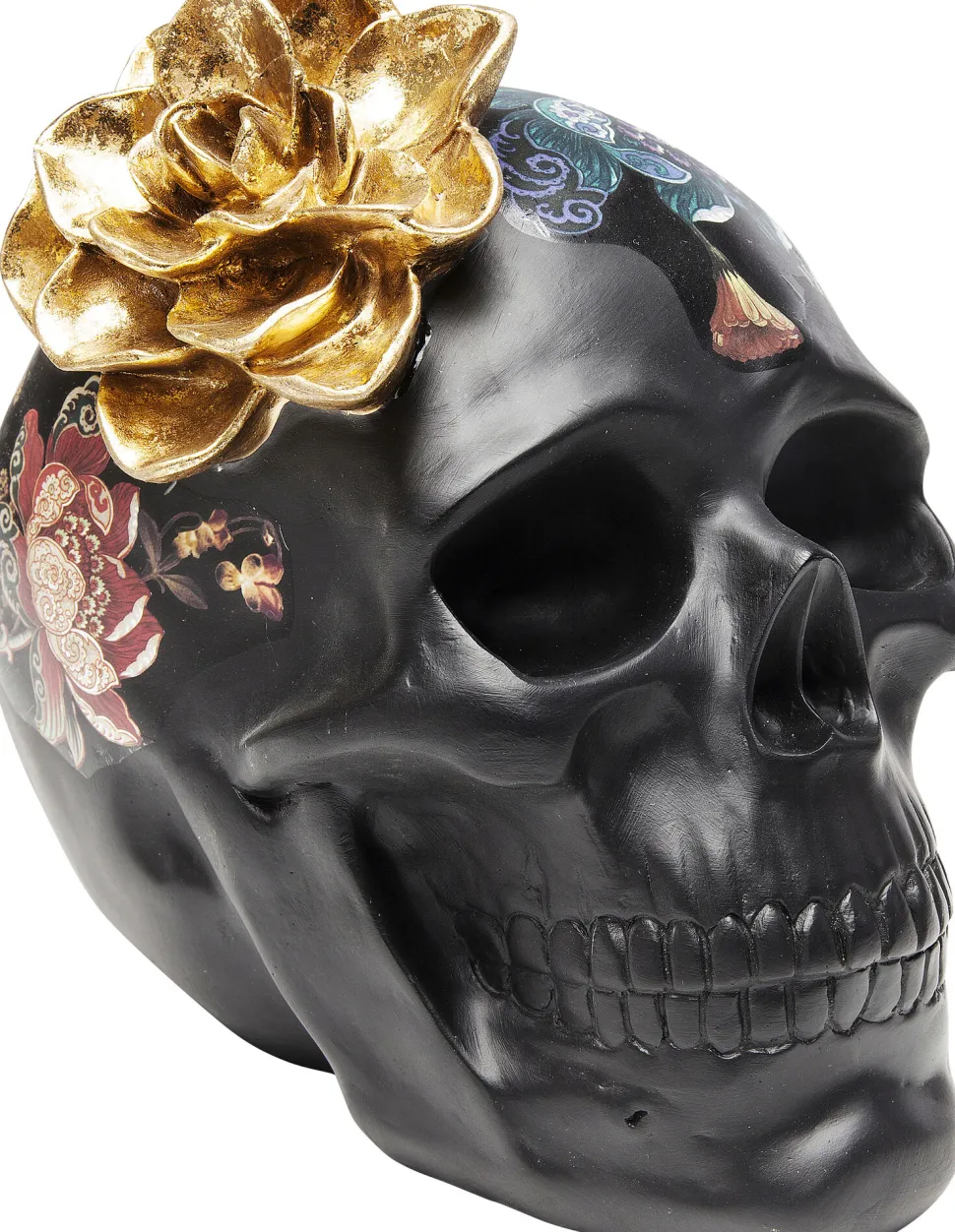 Deko Objekt Flower Skull 22cm