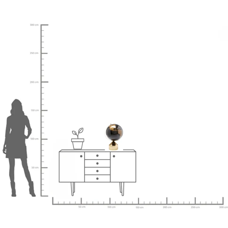 Deko Objekt Globe Top Gold 47cm