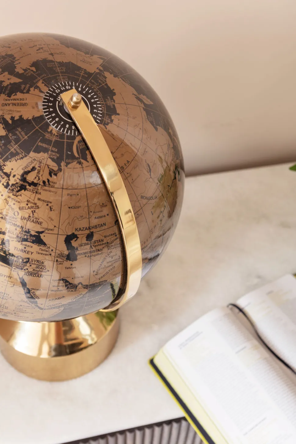 Deko Objekt Globe Top Gold 47cm