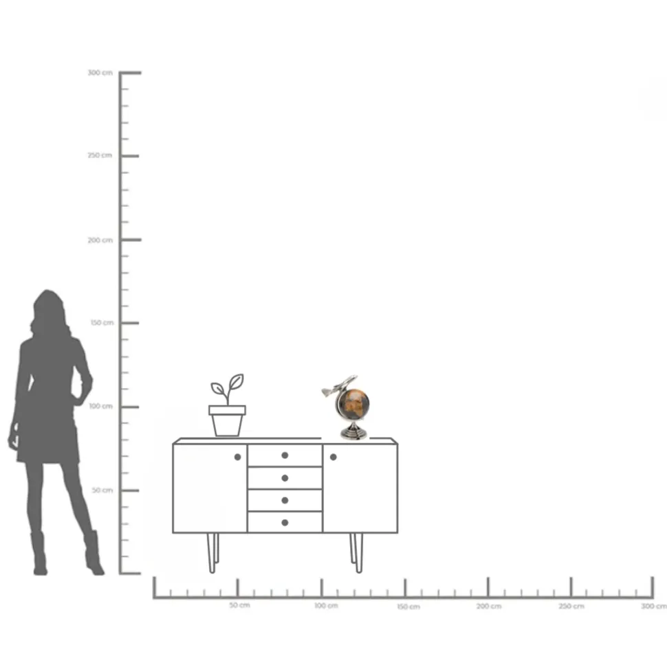 Deko Objekt Globe Top Plane 39cm