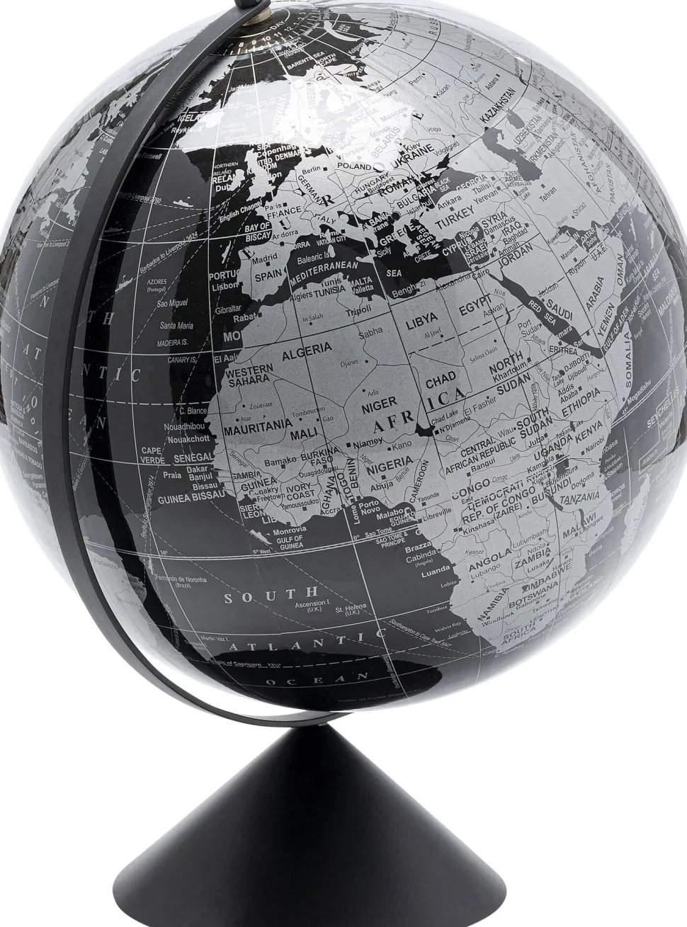 Deko Objekt Globe Top Schwarz 40cm