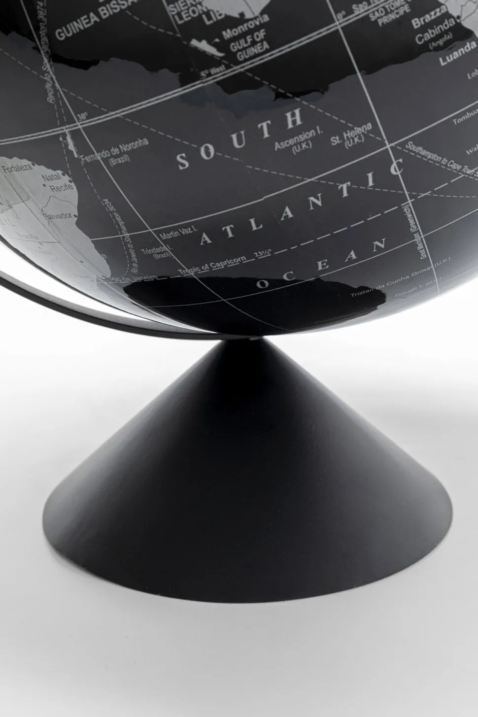Deko Objekt Globe Top Schwarz 40cm