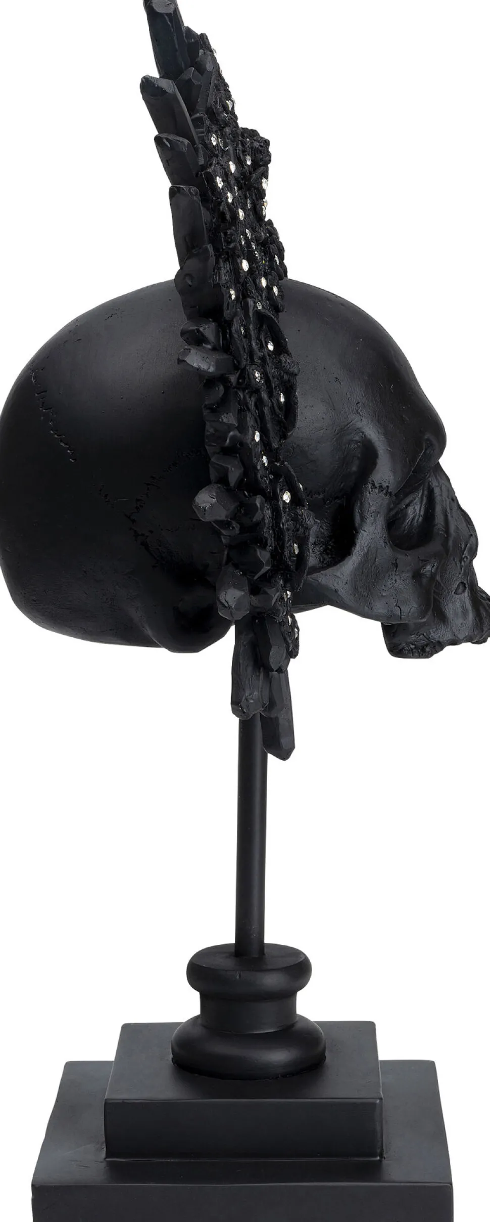 Deko Objekt King Skull Schwarz 49cm