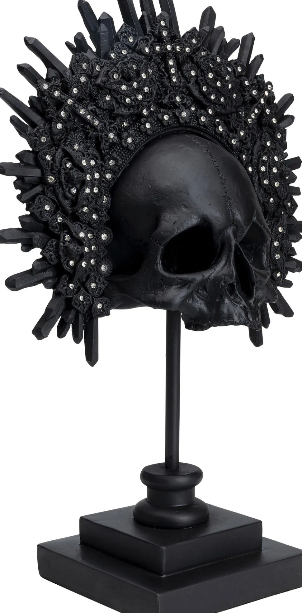 Deko Objekt King Skull Schwarz 49cm