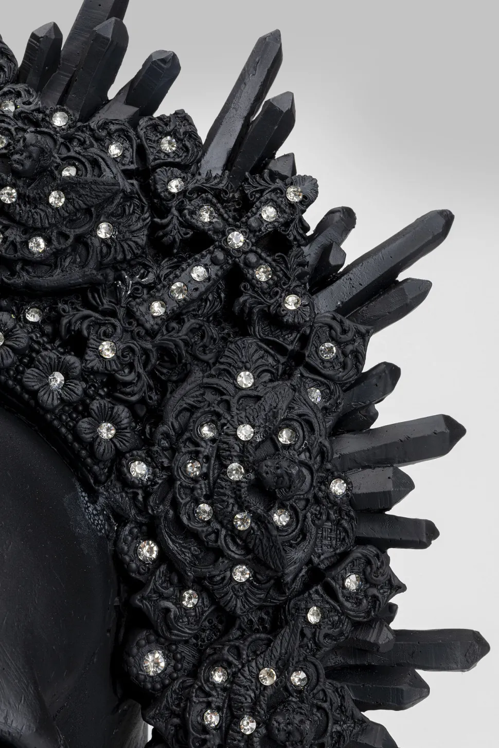 Deko Objekt King Skull Schwarz 49cm