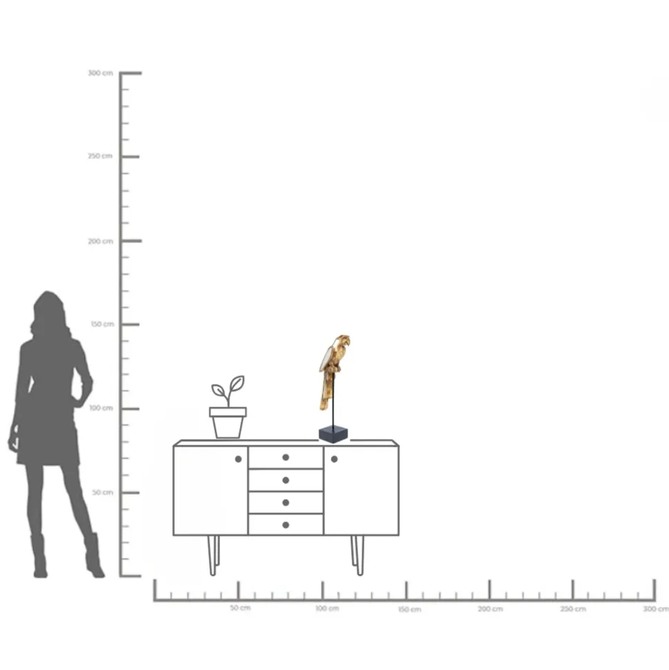 Deko Objekt Mirrored Parrot 53cm