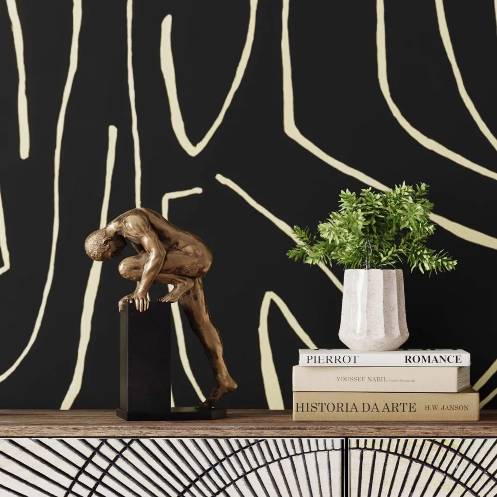 Deko Objekt Nude Man Stand Bronze 35cm