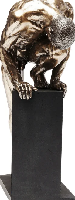 Deko Objekt Nude Man Stand Bronze 35cm