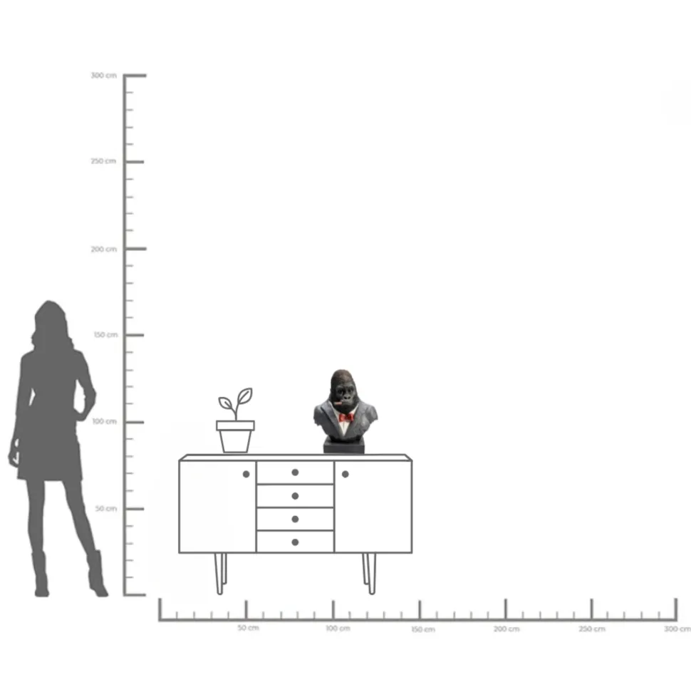 Deko Objekt Smoking Gorilla 48cm