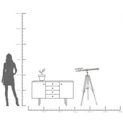Deko Objekt Telescope Silber 125cm