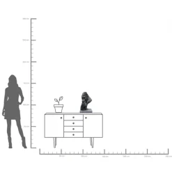 Deko Objekt Thinking Gorilla Head 49cm