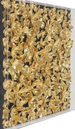 Deko Rahmen Gold Flower 60x60cm