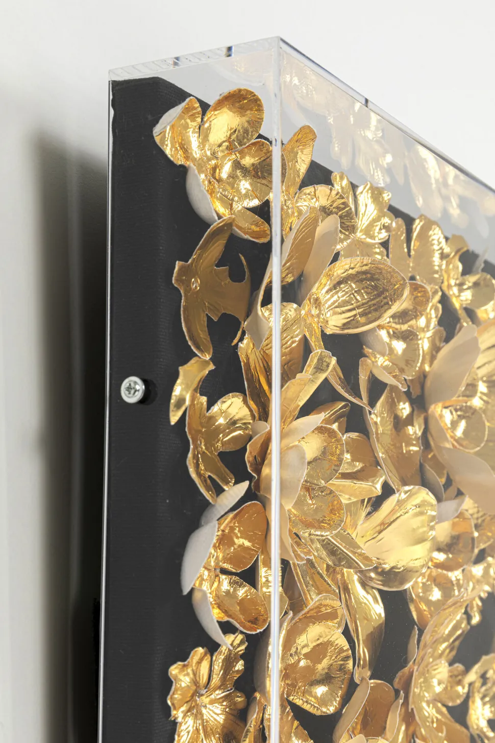 Deko Rahmen Gold Flower 60x60cm