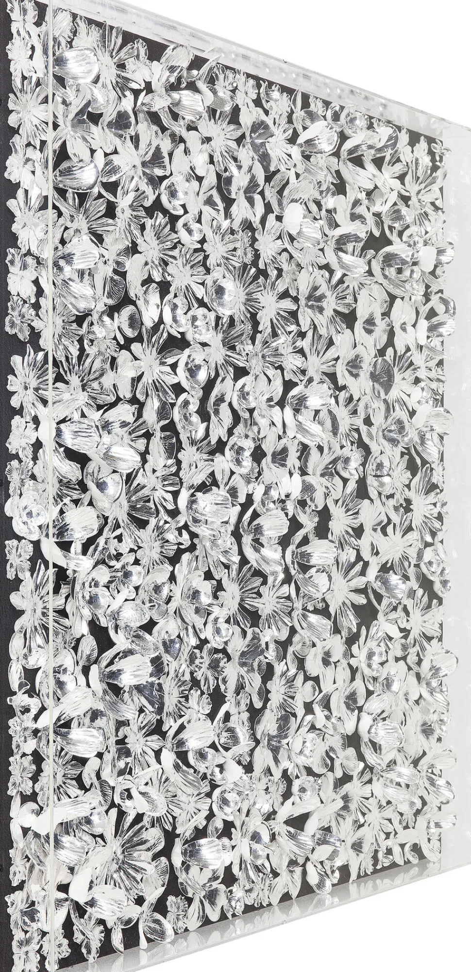 Deko Rahmen Silver Flower 100x100cm