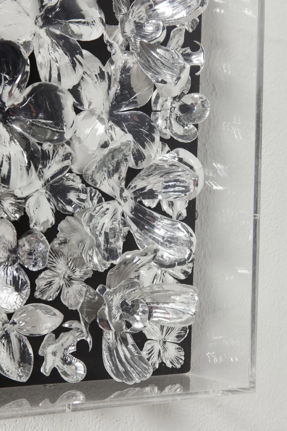 Deko Rahmen Silver Flower 100x100cm