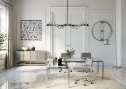 Deko Rahmen Silver Flower 100x100cm