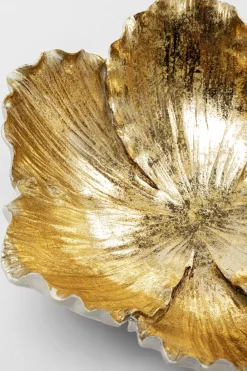 Deko Schale Flower Bloom Creme Gold Ø25cm